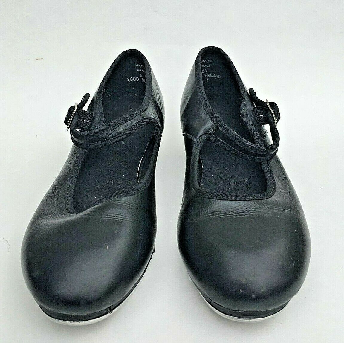 Capezio 3800t Tap Shoes Girl's Size 6 W, Black Patent Mary Jane Tele Tone Taps